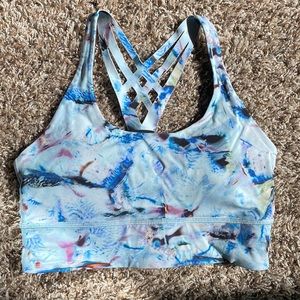 Lululemon laser cut long line energy bra